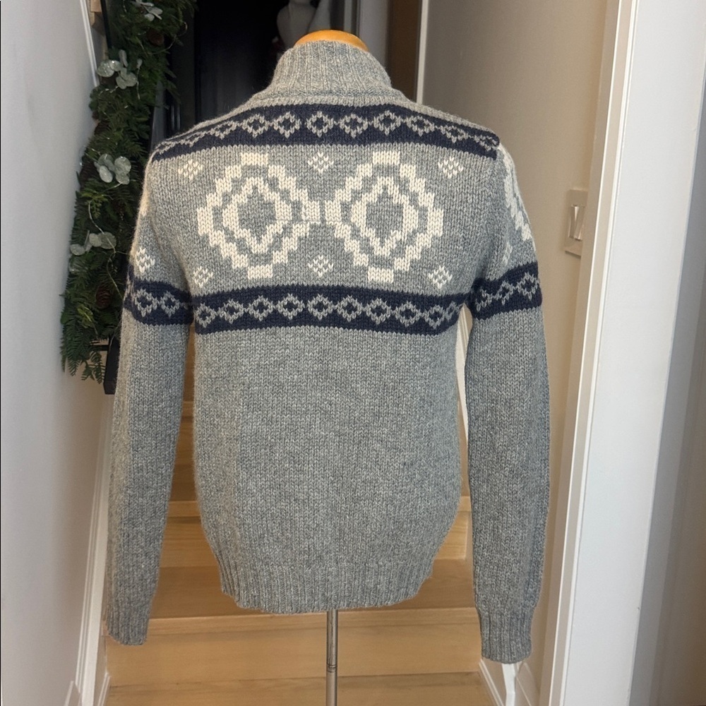 Buffalo David Bitton Chowichan-Style Wool Sweater | Nordic Knit | Size M - Picture 3 of 6
